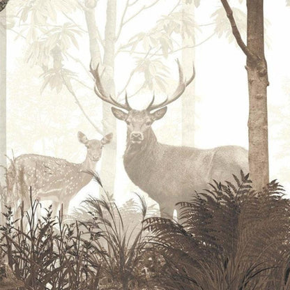 enchanted forest wallpaper mural detail
