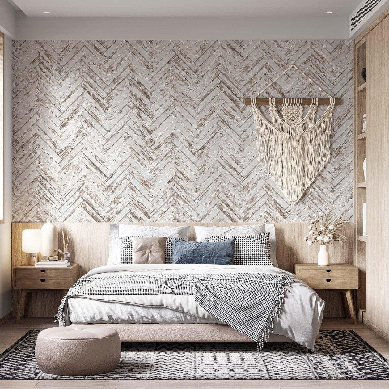  Chevron de madera rustica